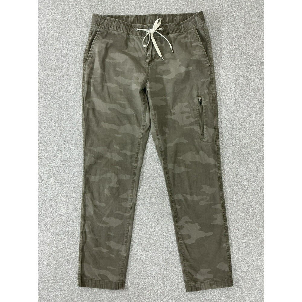 Vuori Womens Ripstop Pant Camo Cargo Drawstring VW401 Size M Green Camouflage
